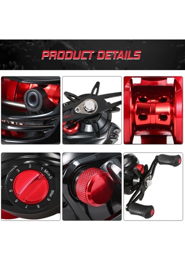 Tenfowee Sol El Yl300 Baitcasting Makinesi - 18+1 Piyasa, 7.2:1 Dişli Oranı, Manyetik Fren, 5 Kg Maksimum Sürtünme