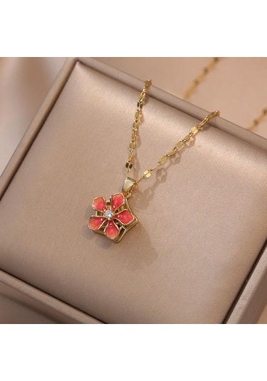 Bayan Kolye: Moda Estetiği Titanyum Çelik Kolye No.21 Çok REnkli