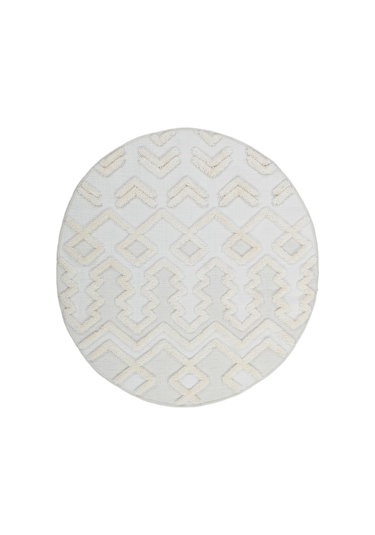 Madu Yumuşak Yuvarlak Krem Halı Çocuk Odası, Oturma Odası, Salon, Mutfak Ve Antre Halısı Krem