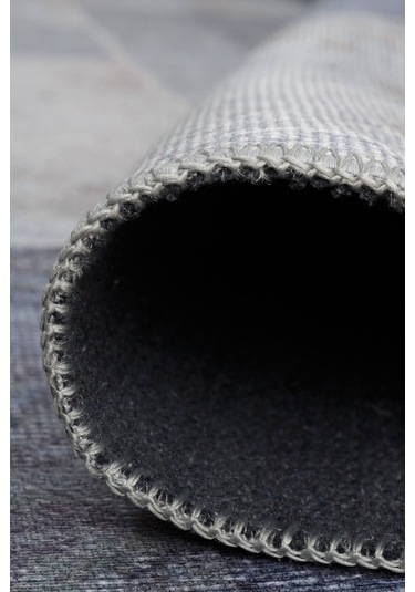 Artloop Jazz Şönil Dokuma Pamuk Polyester Gri Halı Al 83