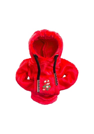 Suntek Yumuşak Peluş Noel Hoodie Vites Topuzu Kapağı Şeker Kamışı