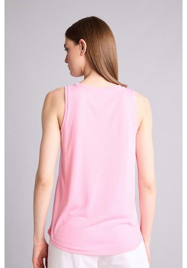 Defacto Relax Fıt Baskılı Bisiklet Yaka Bluz H9289ax26smpn253 Pembe-pn253