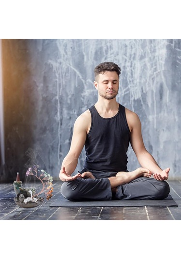 Dofolink Seramik Akıntı Kendi, Manzaralı Suş Efekti Koku Dağıtıcı, Stres Azaltıcı, Ev Ofis Yoga Odası İçin Aromatik Küllü Tütsü Tutucu