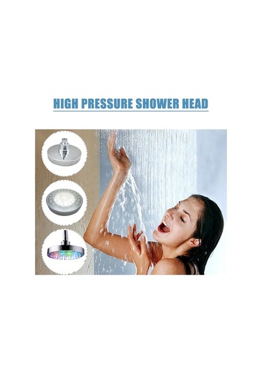 Novahub 7 Renkli Led Flaş Işık, Yüksek Basınçlı, 6 İnç Yağmur Duş Başlığı, Parlak Krom, Banyo Ve Otel İçin Diğer