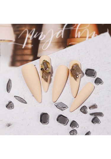 Samdoo 50 Adet Çeşitli Renkli Ab Pırlanta, Tırnak Süslemeleri, Düz Tabanlı Kristal Taşlar, 02 Numara