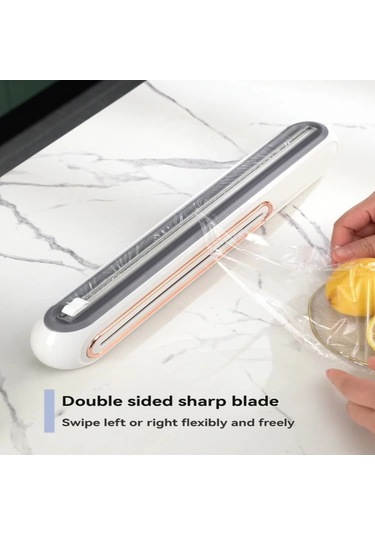 Fortunelane Beyaz Abs Lüx Manyetik Manta Kesici, Ev Kullanıma İki Yönlü Kayar Bıçaklı, Hafif Ve Şık Tasarım, Pratik Özellikli Be Beyaz