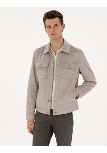 Pierre Cardin Erkek Gri Deri Mont-kaban 50318156-100 Gri