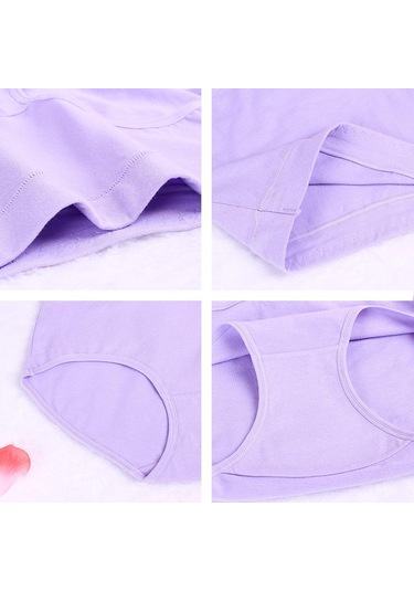 Siyah Fallsweet Kadın Pamuk Külot Katı Orta Bel Külot Rahat Günlük Giyim Bayan Külot Siyah