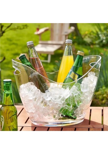 Jialan 8l Temizle Plastik Buz Kovası Veya Şampanya Şişeleri Ev Diğer