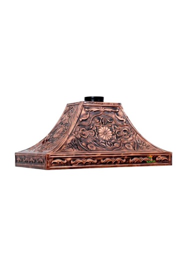 Bakır Davlumbaz 4 Gözlü Çay Kazanı İçin Bakır Davlumbaz