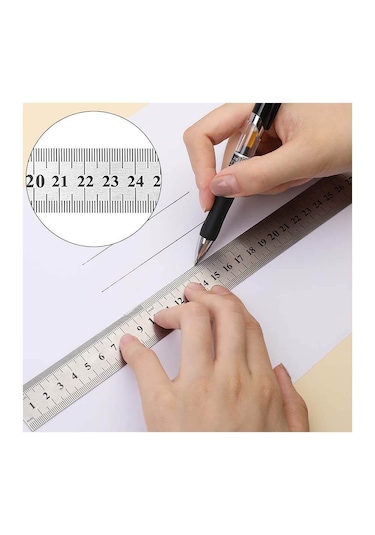 Dijital Karbon Fiber Kumpas 150mm Pil Dahil + 30cm Çelik Cetvel