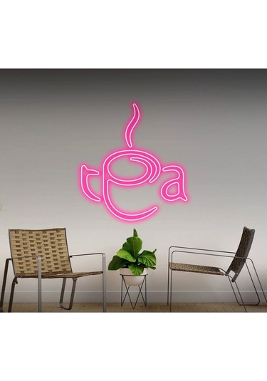 Twins Led Tea Yazılı Ve Şekilli Neon Tabela Pembe Model:model:62753366 Pembe