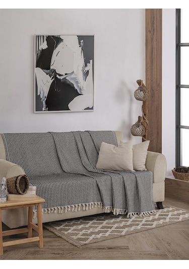 Battaniye Pamuk Piramid 180x200 Cm Siyah