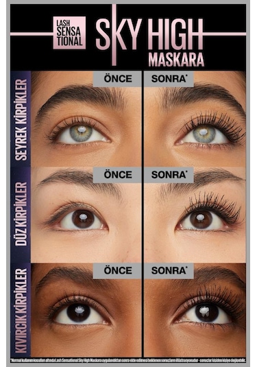 Maybelline New York Lash Sensational Sky High Space Diamond Elmas Işıltılı Maskara
