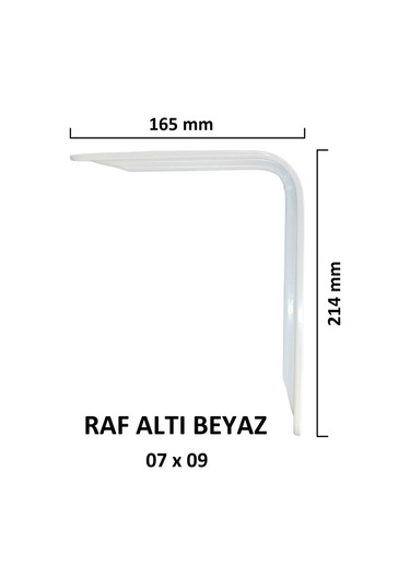 Metal Boyalı Lüx Beyaz Raf Altı 7x9 - (2 Adet)