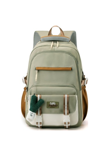 Büyük Kapasiteli Sırt Çantası, Sade Tasarım, Üniversite Kız Öğrencileri Ve İlkokul Öğrencileri İçin Spor Tarzı Omuz Çantası, Kızlar İçin Şık Çift Omuzlu Çanta Yeşil