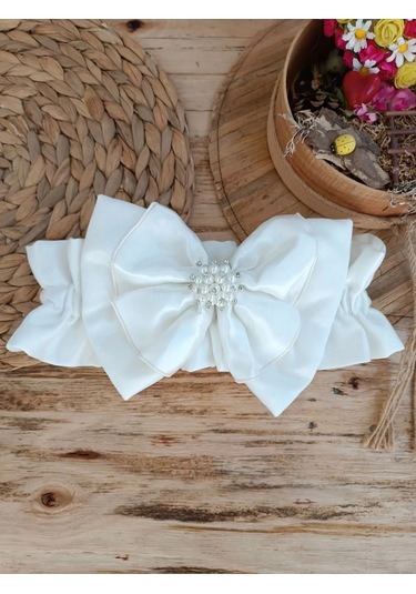 Yenidoğan Wool Yün Kumaş Taç Nakışlı Güpür Duvaklı Fiyonk Prizma Taş Unisex Kundak Bebek Battaniyesi Bej Çok Renkli