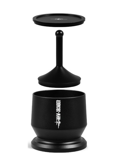 Teltree Mhw-3bomber 58mm Kahve Tozu Toplayıcı, Sökülebilir Kapaklı, Espresso Dağıtım Aracı, Üç Parça Set Siyah