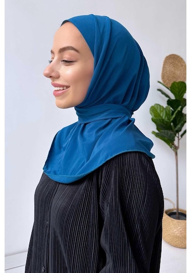Kahijab Çıtçıtlı Bone - İndigo - Standart İndigo