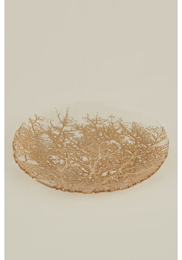 Karaca Home Autumn Dekoratif Tabak Gold