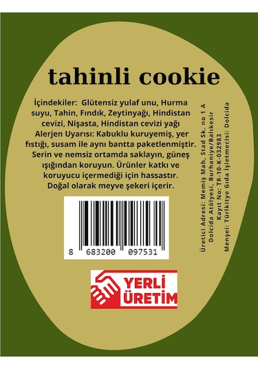 Dolcida Glutensiz Tahinli Kurabiye 70gr-3365