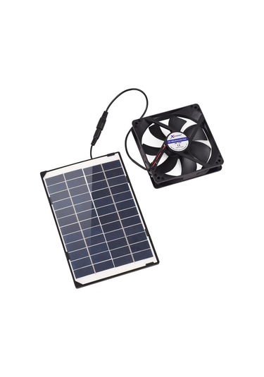 Aubyhe 12v Güneş Enerjili Evcil Hayvan Fanı, 6w Panel İle 3 Metre Kablolu, 2500 Rpm Hızlı Havalandırma