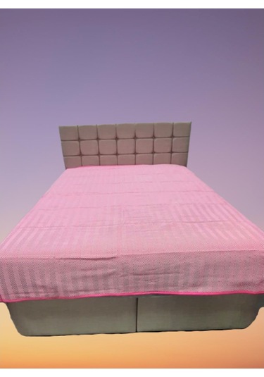 Pike Yazlık Zmrt Fuşya Çift Dolgun Malzeme V Çizgili Desen Pamuk Fuşya - Beyaz