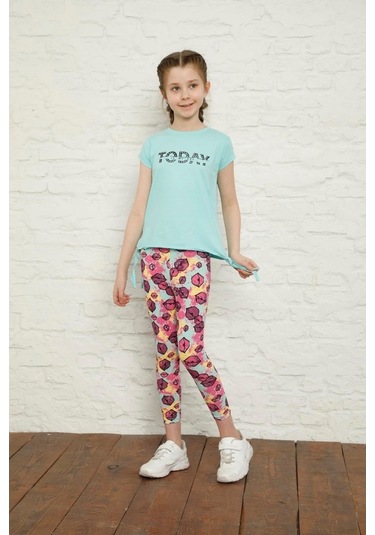 Aymeravm - Baskılı Tayt - Tfl1016Ga Mor