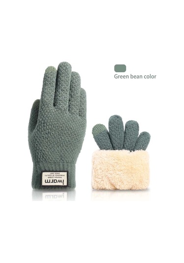 Elmpaly Bej Tek Parmak Dokunmatik Kışlık Termal Bisiklet Ve Doğa Yürüyüşü Eldiveni Bej