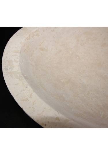 Traverten Elips Kayık Lavabo