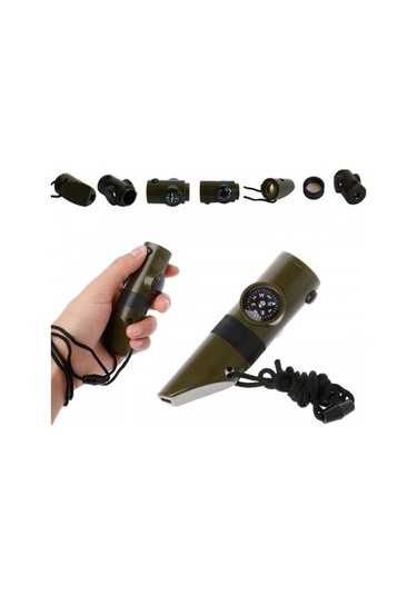 Nikula Çok Fonksiyonlu Askeri Pusula Led Işıklı-Düdük-Termometre