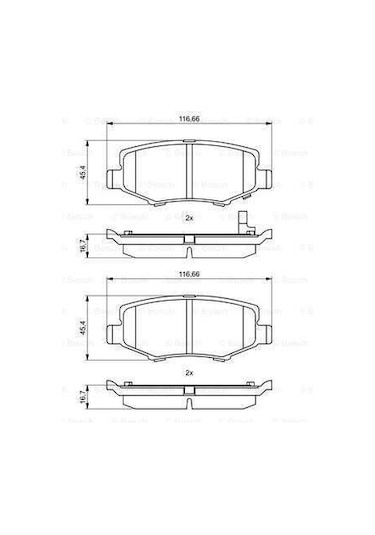 Jeep Wrangler Jk 2.8crd 2007-2017 Bosch Arka Balata