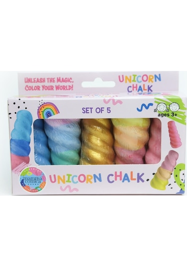 5'li Renkli Yumuşak Unicorn Tebeşir Seti