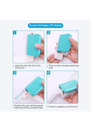 Aubyhe Kw-trio 6 Delikli El Puncher, 6mm Çap, 5 Yaprak Kapasitesi, Pembe Renkli, Metal+abs, Defter Ve Kağıt Delme Aleti Pembe