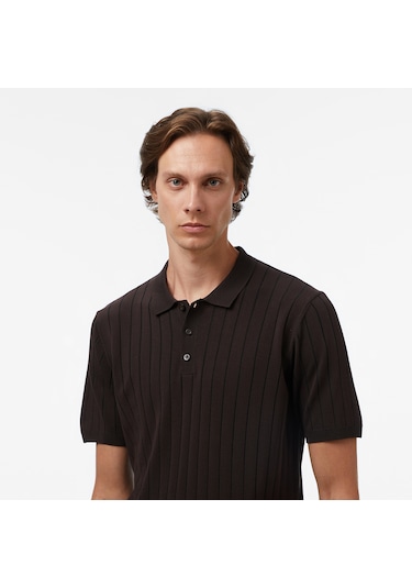 Nautica Erkek Kahverengi Classic Fit Kazak Düz S57307t Kahverengi
