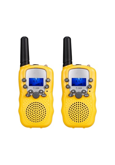 Springsun Kişi/çocuklar İçin Kablosuz Konuşur, 3 Km Mesafe, 8 Kanal, Otomatik Gürültü Engelleme, Vox Fonksiyonu,户外活动 İçin El Telsizi Pil Yok Sarı