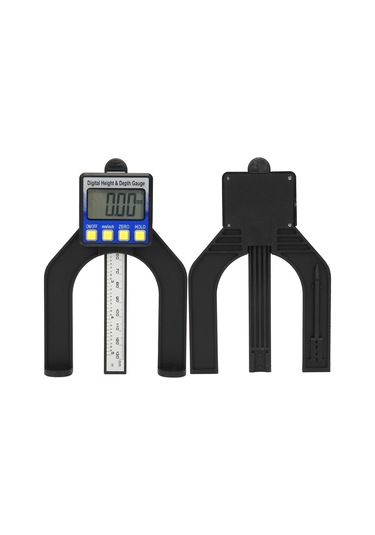 Yaozixa Elektro Niksel Derinlik Ve Yükseklik Ölçer 0-80mm, Dijital Ekran, Manyetik Altyapı, Ahşap İşleri Ölçüm Aracı