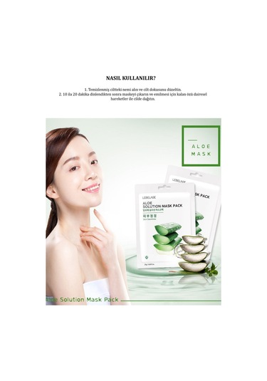 Lebelage Aloe Veralı Yatıştırıcı Ve Nemlendirici Yaprak Maske