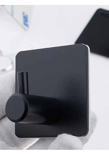 Vesalka Dla Polotenec Banyo Havluları İçin Duvara Monte Kendinden Yapışkanlık Kancalar 4 Adet 227427863 Siyah