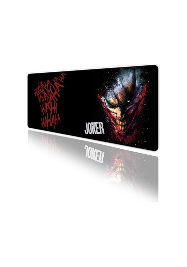 Joker Oyun Gaming Klavye Mouse Pad Kaymaz Taban Kenarları Dikişli Su Geçirmez Masa Matı 70x30 Cm