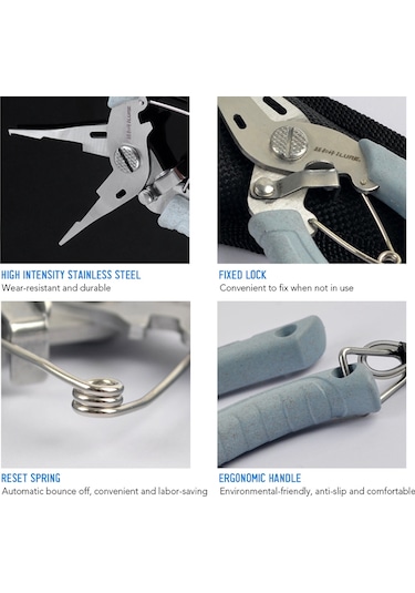 Ranyeek Çelik Micro Yem Pensi - 138mm Multifonksiyonlu Olta Aleti Buğday Rengi - Kılıf Ve Lanyard Dahil