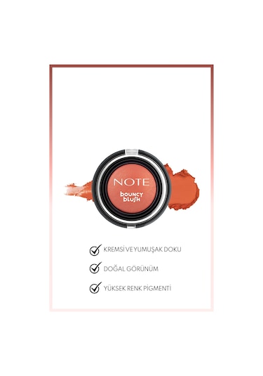 Note Cosmetique Bouncy Blush Yumuşak Kremsi Allık - 03 Coral Bliss