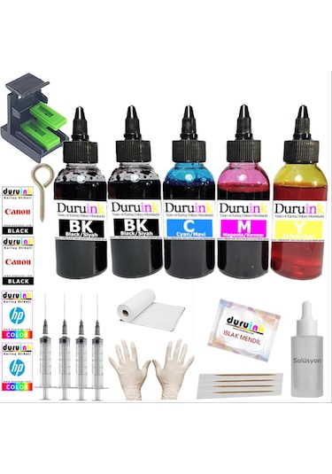 Duruınk Hp Deskjet 2800 2878 2876 653 Kartuş Dolum Seti 5 Li Set 5x100ml