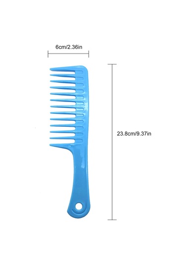 Singree Büyük Dişli Saç Tarak, Kıvırcık Saçlar İçin Düzenleyici, Pembe Abs Materyal, 23.8cm Boyutlu Saç Aracı