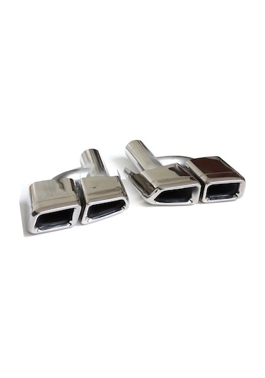 Autogp Mercedes W204 W213 C63 E63 Amg Egzoz Ucu Set Krom 4 Çıkış Kare