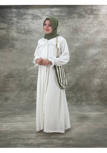 Kız Çocuk Beyaz Ferace Beyaz