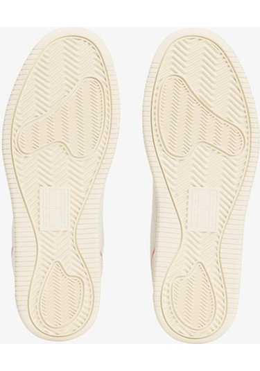 Tommy Jeans Retro Basket Kadın Siyah Spor Ayakkabı-9446 Ecru & Mystic Pink