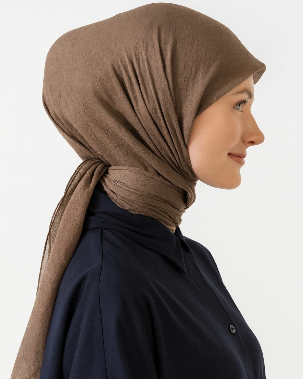 Konfor Eşarp 195x85 Cm 4 Mevsim Kullanım Terletmez, Kaymaz, Pamuk Polyester Karışımlı Rahat Eşarp Vizon