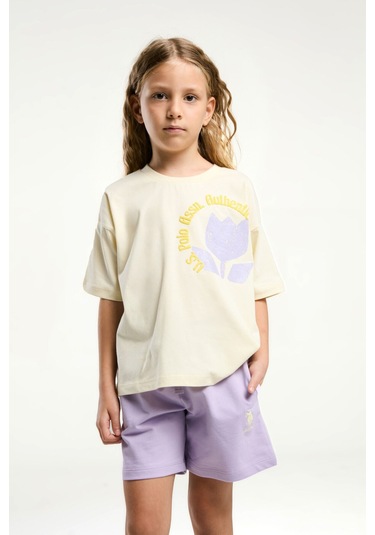 U.s. Polo Assn. Kız Çocuk Sarı Şort Takım Us2094 Sarı