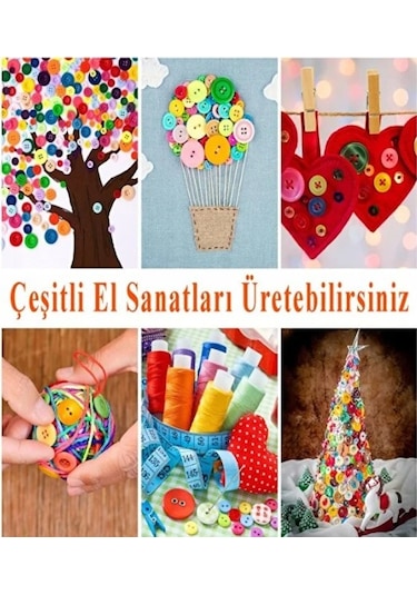 Çiçek Renkli Düğme Renkli Papatya Düğme 2 Cm - 25 Adet